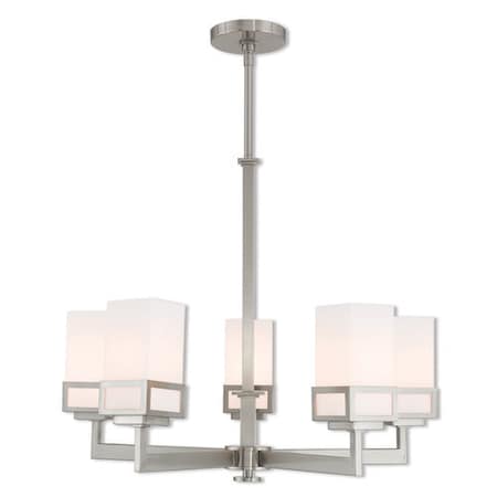 Harding 5 Light Brushed Nickel Chandelier